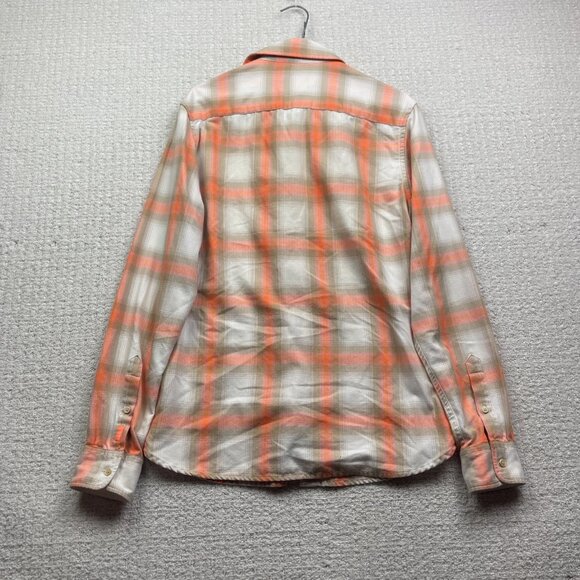Scotch & Soda x Honolulu Social Club Orange Neon Plaid Button Up Shirt Men Sz M - Picture 10 of 13